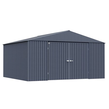 ARROW STORAGE PRODUCTS Elite Steel Storage Shed, 14x12, Anthracite EG1412AN